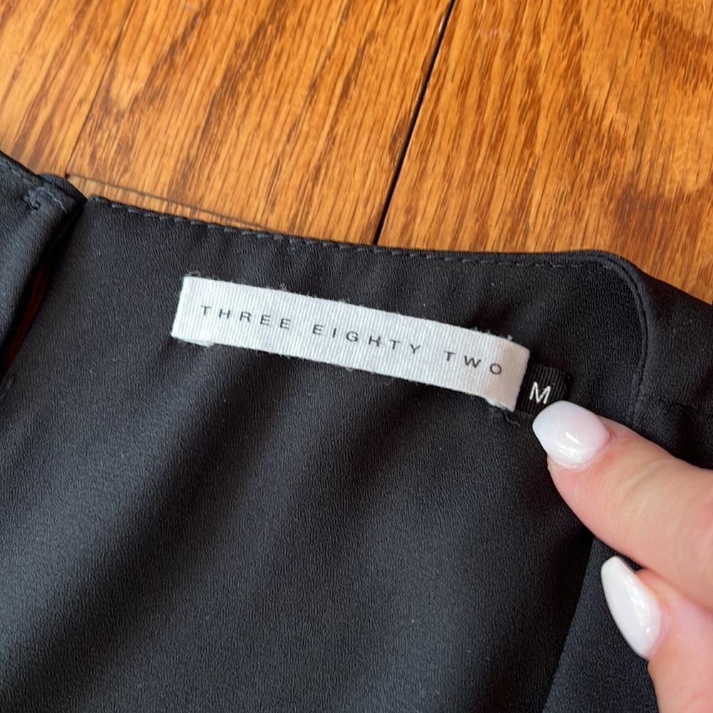 Three Eighty Two Black Ruffle Jumpsuit - image 4